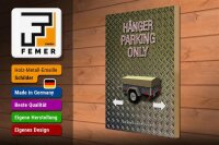 Holzschild Spruch 30x40cm Hänger parking only Wanddeko