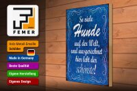 Holzschild Spruch 30x40cm so viele Hunde auf der Welt