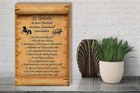 Holzschild Spruch 30x40cm Gebote Pferdestall Schweinestall