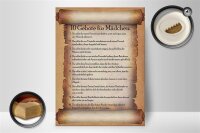 Holzschild Spruch 30x40cm 10 Gebote für Mädchen du sollst