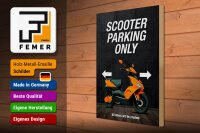 Holzschild Spruch 30x40cm Scooter parking only all others