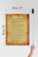 Holzschild Spruch 30x40cm 10 Gebote für Schwiegermütter