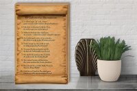 Holzschild Spruch 30x40cm 10 Gebote für Ehemänner sage ja