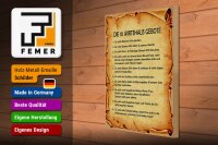 Holzschild Spruch 30x40cm die 10 Wirtshaus Gebote