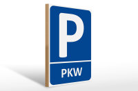 Holzschild Parken 30x40cm PKW Parkplatz Wanddeko