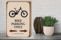 Holzschild Spruch 30x40cm Bike parking only