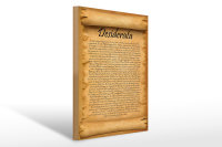 Holzschild Spruch 30x40cm Desiderata Gedicht Max Ehrmann