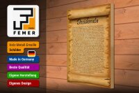 Holzschild Spruch 30x40cm Desiderata Gedicht Max Ehrmann