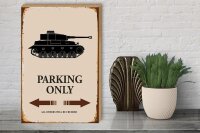 Holzschild Spruch 30x40cm Panzer parking only