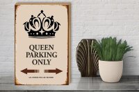 Holzschild Spruch 30x40cm Queen parking only Krone