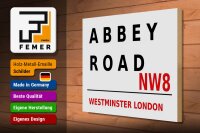 Holzschild london 40x30cm Street Abbey Road NW8