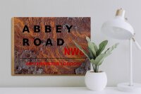 Holzschild London 40x30cm Abbey Road NW8