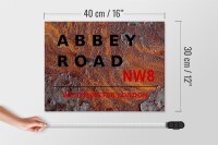 Holzschild London 40x30cm Abbey Road NW8