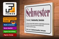 Holzschild Spruch 40x30cm Schwester Person die einen liebt
