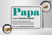 Holzschild Spruch 40x30cm Papa Superheld bester Freund