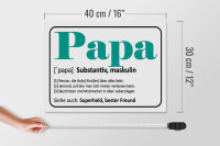 Holzschild Spruch 40x30cm Papa Superheld bester Freund