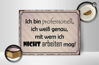 Holzschild Spruch 40x30cm ich bin professionell ich weiß