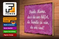 Holzschild Spruch 40x30cm Danke Mama dass du uns hilfst