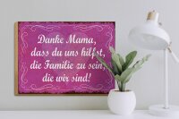 Holzschild Spruch 40x30cm Danke Mama dass du uns hilfst