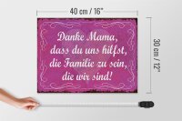 Holzschild Spruch 40x30cm Danke Mama dass du uns hilfst