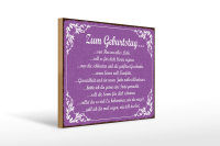 Holzschild Spruch 40x30cm zum Geburtstag alles Liebe