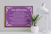 Holzschild Spruch 40x30cm zum Geburtstag alles Liebe