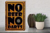 Holzschild Spruch 30x40cm No Beer No Darts