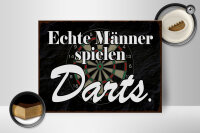 Holzschild Spruch 40x30cm echte Männer spielen Darts