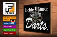 Holzschild Spruch 40x30cm echte Männer spielen Darts