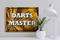 Holzschild Spruch 40x30cm Darts Master Schild deko