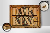 Holzschild Spruch 40x30cm Dart King Schild deko
