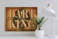 Holzschild Spruch 40x30cm Dart King Schild deko