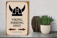 Holzschild Spruch 30x40cm Viking Parking only all others