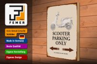 Holzschild Spruch 30x40cm Scooter Parking only all others
