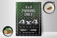 Holzschild Spruch 30x40cm 4x4 Parking only all others