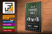 Holzschild Spruch 30x40cm 4x4 Parking only all others