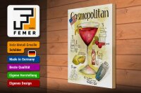 Holzschild Rezept 30x40cm Cosmopolitan Cocktail Recipe