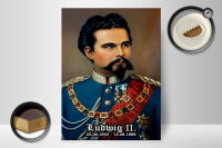 Holzschild Portrait 30x40cm Nostalgie König Ludwig II