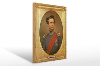 Holzschild Portrait 30x40cm Ludwig II König von Bayern