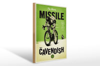 Holzschild Fahrrad 30x40cm the Manx missile Mark Cavendish
