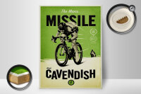 Holzschild Fahrrad 30x40cm the Manx missile Mark Cavendish