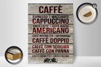 Holzschild Caffee 30x40cm Caffe espresso capuccino latte