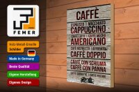 Holzschild Caffee 30x40cm Caffe espresso capuccino latte