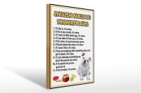 Holzschild Spruch 30x40cm english bulldog property laws