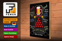 Holzschild Spruch 30x40cm sports bar Free WIFI free Beer