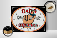 Holzschild Spruch 40x30cm dad´s Garage Papas Werkstatt