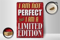 Holzschild Spruch 30x40cm i am not perfect limited edition