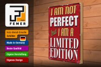 Holzschild Spruch 30x40cm i am not perfect limited edition