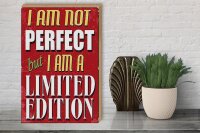Holzschild Spruch 30x40cm i am not perfect limited edition