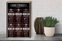 Holzschild Alkohol 30x40cm know your Whiskey Bourbon Rye